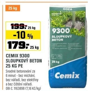 Beton sloupkovýCemix 9300
