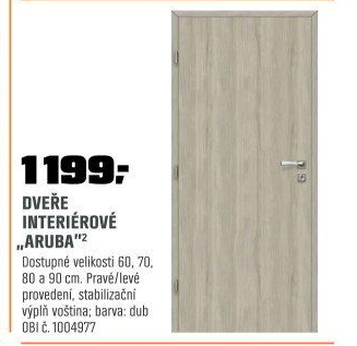 Dveře int.Aruba plnéHDFDub Scand.