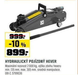Hever 2Tpojízdný hydraul