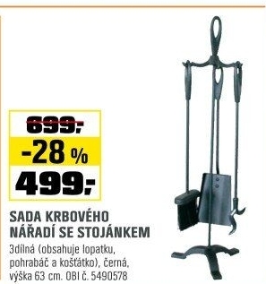 Nářadí krbČER ocelsada 3díl.se stojánk