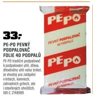 PE-PO podpalovačpevný