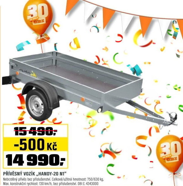 PřívěsHandy 2013 kola750kg