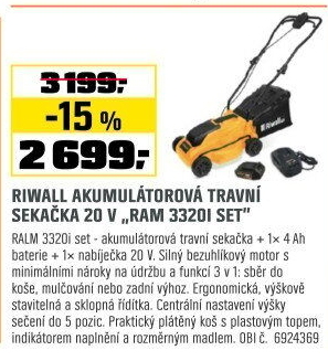 Sekačka akumulátorov20 V 1x4,0Ah