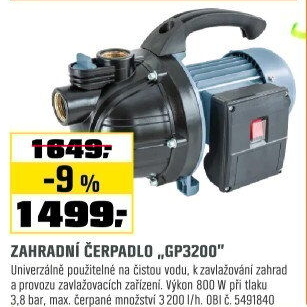 Zahradní čerpadloGP 3200