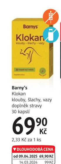 Doplněk stravy na klouby Klokan Barny'