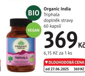 Doplněk stravy Triphala Organic India
