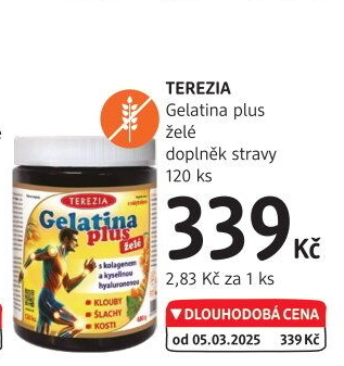 Doplněk stravy želé Gelatina Plus Terezia