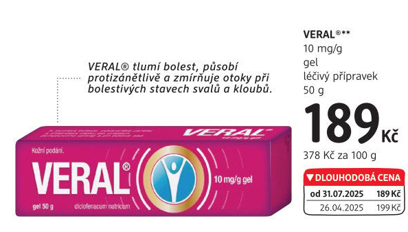 Gel protizánětlivý Veral