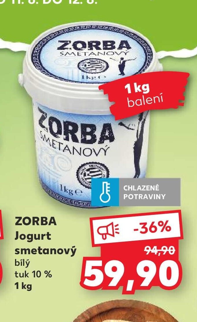 ZORBA Jogurt smetanový bílý