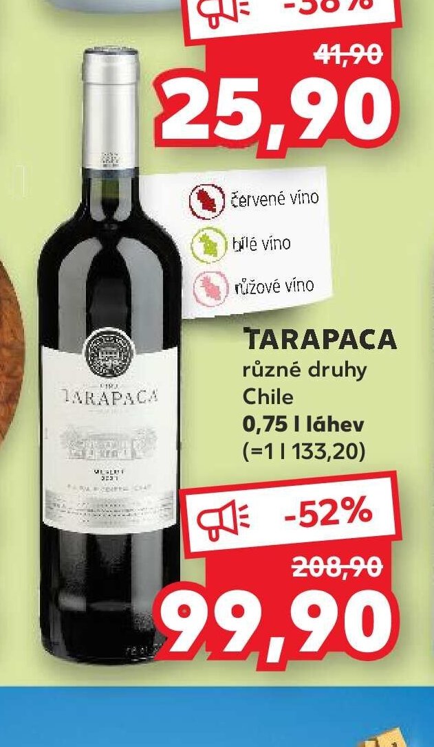TARAPACA různé druhy
