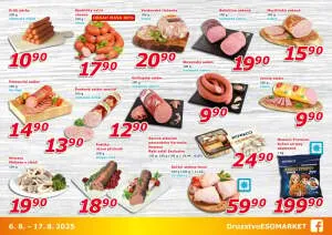 akční leták ESO MARKET 6.8.2025-17.8.2025