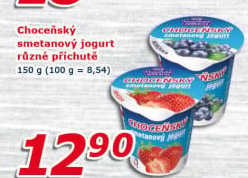 Jogurt smetanový ochucený Choceňský