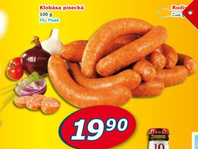 Písecká klobása Maso uzeniny Písek