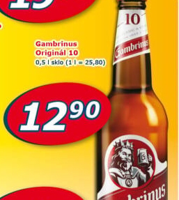 Pivo světlé výčepní Originál 10° Gambrinus