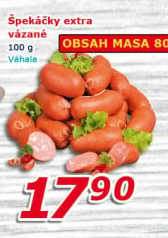 Špekáčky extra vázané Váhala