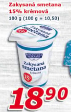 Zakysaná smetana 15% Bohušovická mlékárna