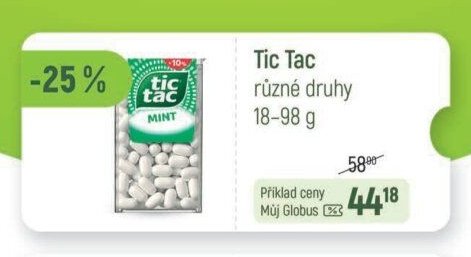 Tic Tac různé druhy 18-98 g