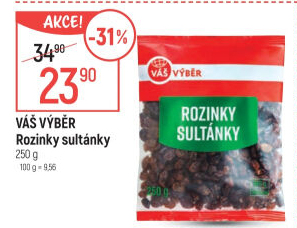 Rozinky sušené Sultánky Váš Výběr