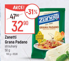 Sýr strouhaný Grana Padano Zanetti