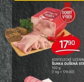KOSTELECKÉ UZENINY ŠUNKA DUŠENÁ STANDARD
