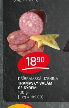 PŘÍBRAMSKÁ UZENINA TRAMPSKÝ SALÁM SE SÝREM