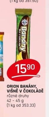 ORION BANÁNY, VIŠNĚ V ČOKOLÁDĚ