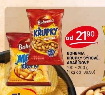 BOHEMIA KŘUPKY SÝROVÉ, ARAŠÍDOVÉ