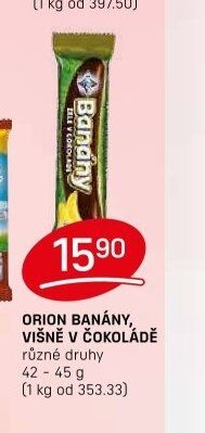 ORION BANÁNY, VIŠNĚ V ČOKOLÁDĚ 42 - 45 g