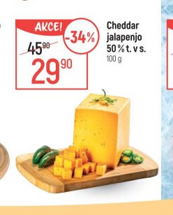 Cheddar jalapenjo 50% t. v s.