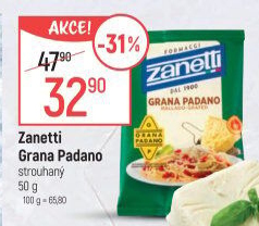Sýr strouhaný Grana Padano Zanetti