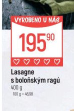 Lasagne s boloňským ragú