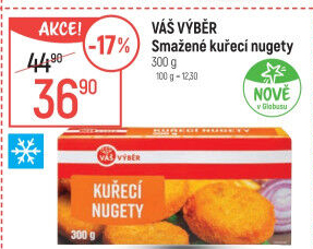 Kuřecí nugetky smažené mražené Váš Výběr