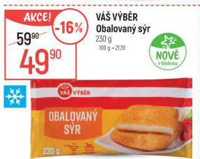 Obalovaný sýr mražený Váš Výběr