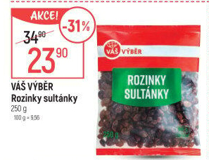 Rozinky sušené Sultánky Váš Výběr