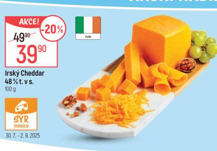 Sýr Cheddar irský 48%