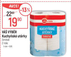 Utěrky kuchyňské 2vrstvé Váš Výběr