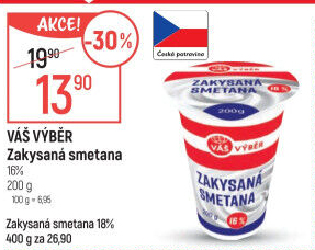 Zakysaná smetana 16% Váš Výběr