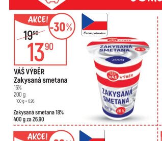 VÁŠ VÝBĚR Zakysaná smetana