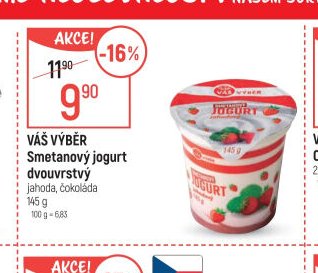 VÁŠ VÝBĚR Smetanový jogurt dvouvrstvý