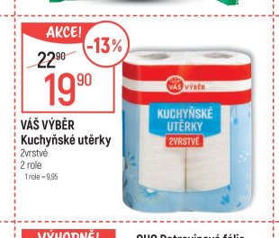 Váš výběr Kuchyňské utěrky 2 role