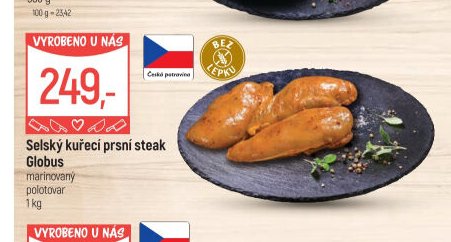 Selský kuřecí prsní steak Globus