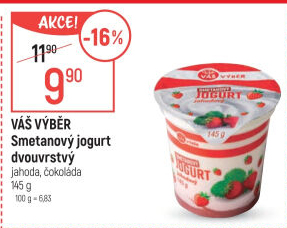 Ochucený jogurt smetanový Váš Výběr