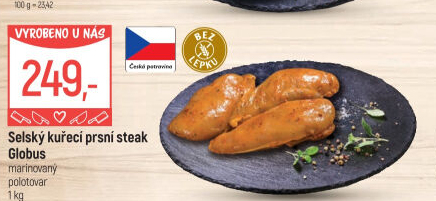 Selský kuřecí steak marinovaný Globus
