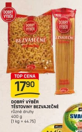 Dobrý výběr těstoviny