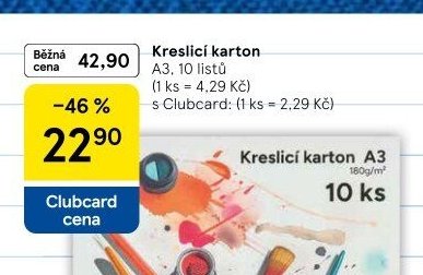 Kreslicí karton A3, 10 listů