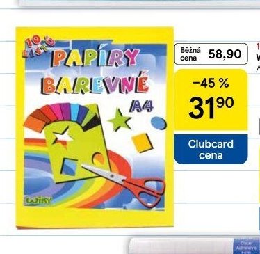 Wiky Barevné papíry A4