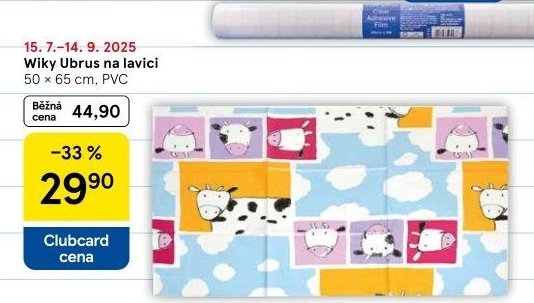 Wiky Ubrus na lavici