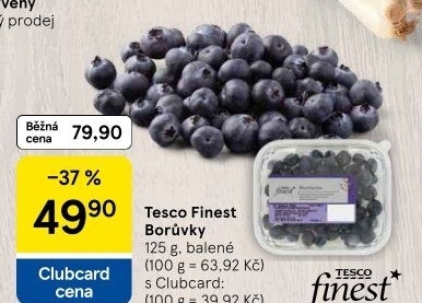 Borůvky Tesco Finest