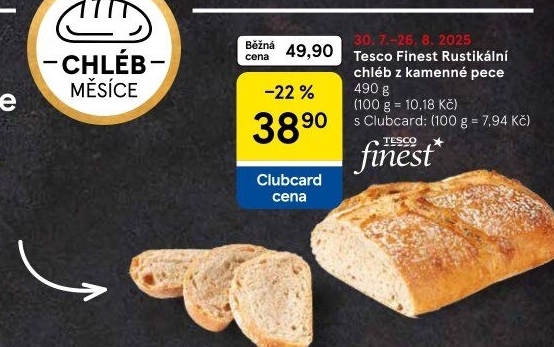 Chléb rustikální Tesco Finest
