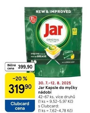 Kapsle do myčky Jar